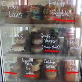 Gluten-free macaron ice cream sandwiches from The Milk Shop